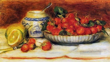 Pierre Auguste Renoir Painting - strawberries still life Pierre Auguste Renoir
